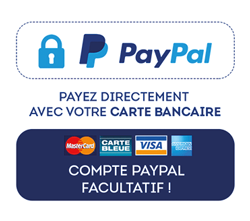 Paiement par Visa, Mastercard, PayPal